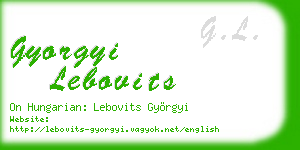 gyorgyi lebovits business card